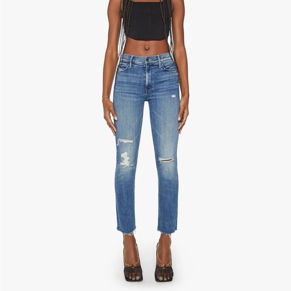 MOTHER Denim - $248 Mother mid rise dazzler ankle fray size 30 weekend warrior